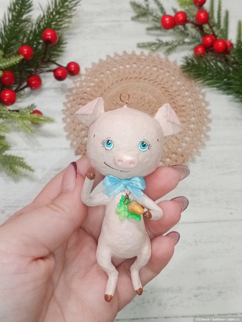 Хрюшки — Лепка авторских игрушек и папье (фото 9)