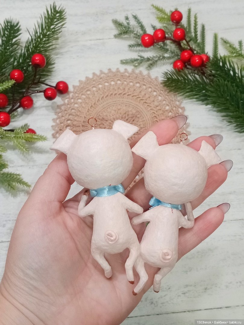 Хрюшки — Лепка авторских игрушек и папье (фото 7)