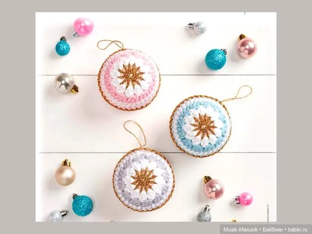 Красивые вязаные украшения для Нового года - идеи и вдохновение, схемы (фото 3)