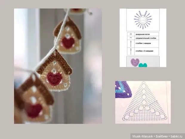 Красивые вязаные украшения для Нового года - идеи и вдохновение, схемы (фото 10)