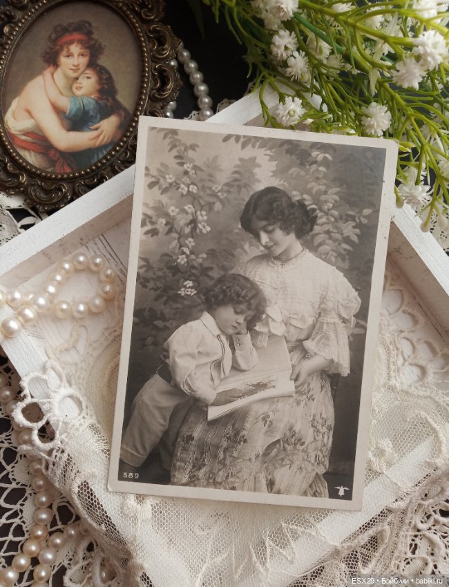 Образ матери на старинных открытках (фото 8)