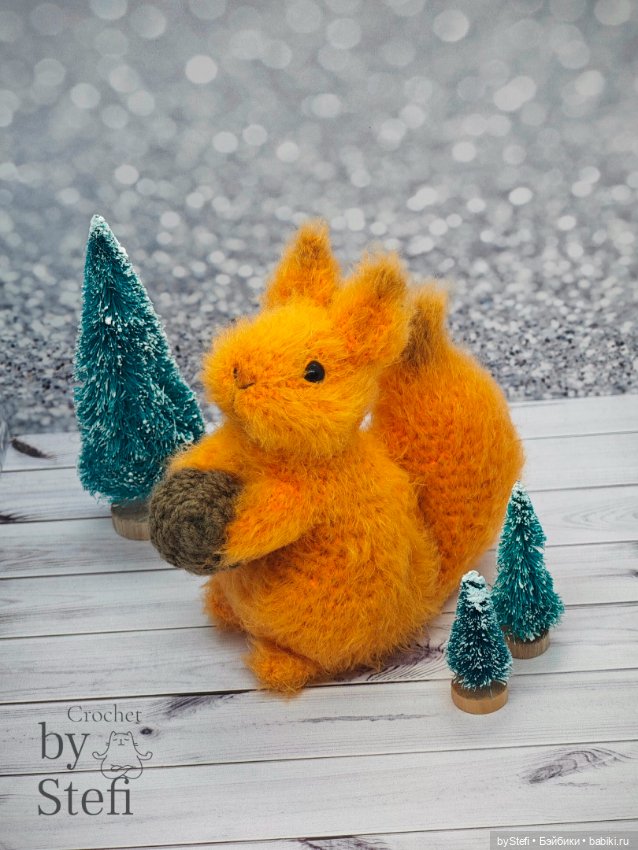 Белочки — Вязаные игрушки и амигуруми: крючком