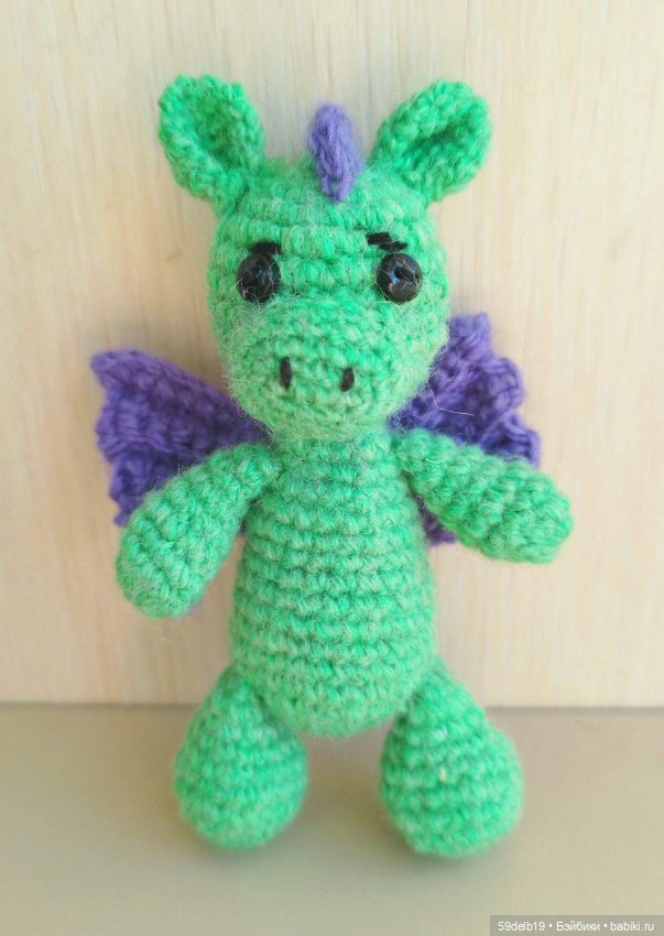 Зелёный дракончик символ 2024 года, вязаная игрушка для паолочек (фото 5)