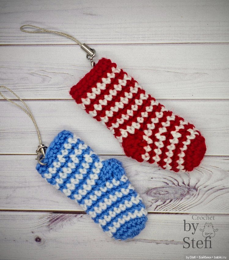 Чулочки-брелочки с описанием вязания (фото 3)