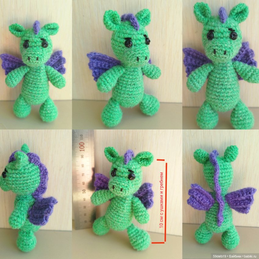 Зелёный дракончик символ 2024 года, вязаная игрушка для паолочек (фото 8)