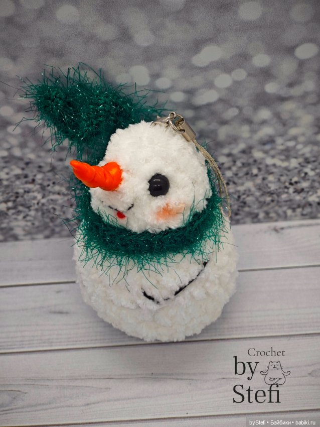 Плюшевый озорной снеговичок (фото 2)