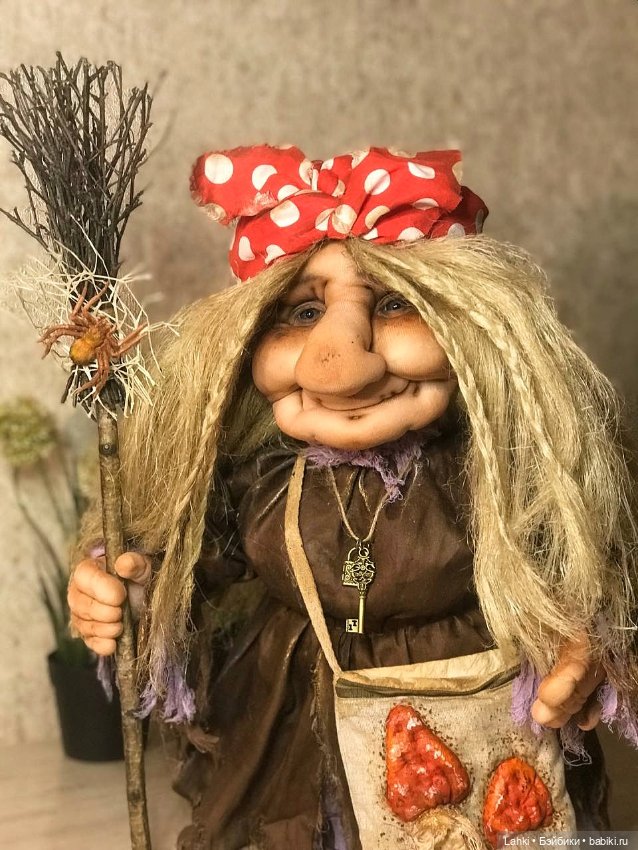 Баба-яга — Куклы из капрона и чулочной техники: авторские игрушки (фото 2)