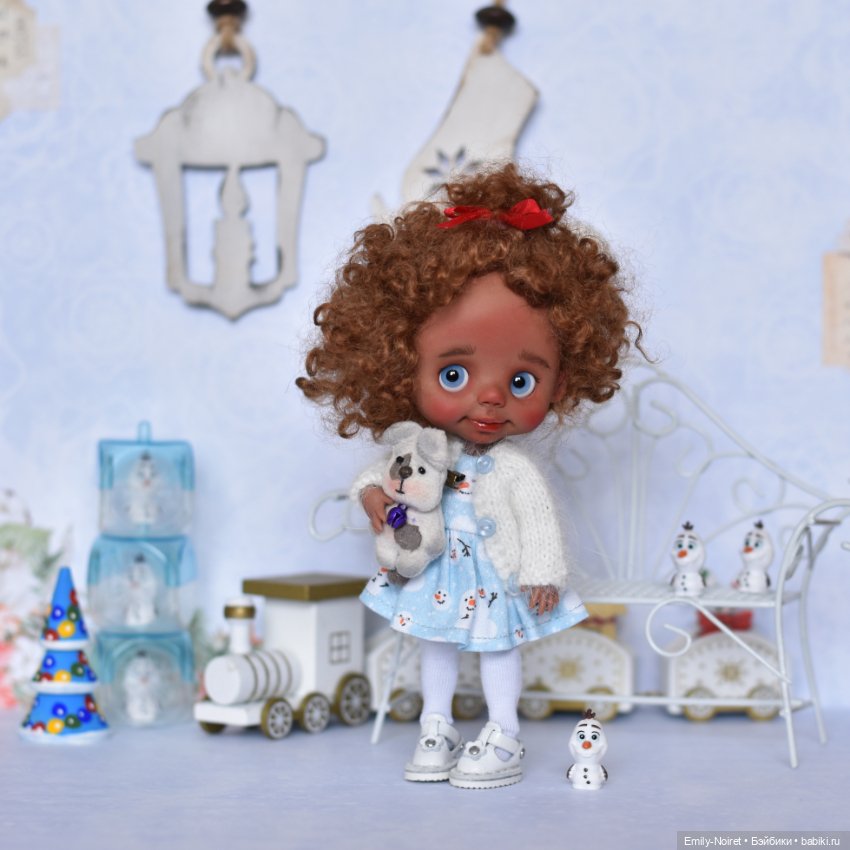 Дина и снеговички — Домашние фото авторских кукол: личные коллекции