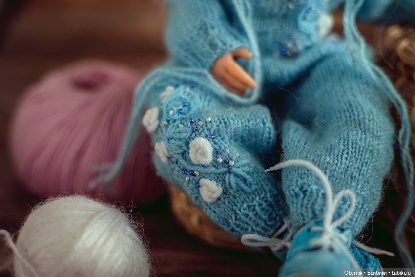 Голубой и нежно-лиловый — Одежда и обувь для кукол своими руками: фото (фото 3)