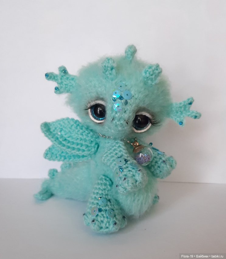 Мятный Дракошка — Вязаные игрушки и амигуруми: крючком