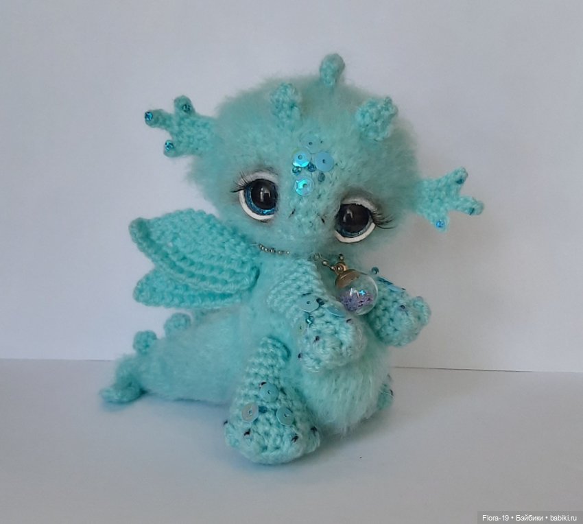 Мятный Дракошка — Вязаные игрушки и амигуруми: крючком (фото 4)