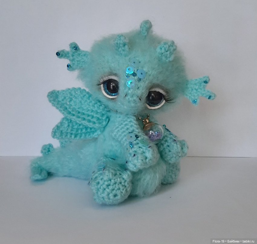 Мятный Дракошка — Вязаные игрушки и амигуруми: крючком (фото 3)