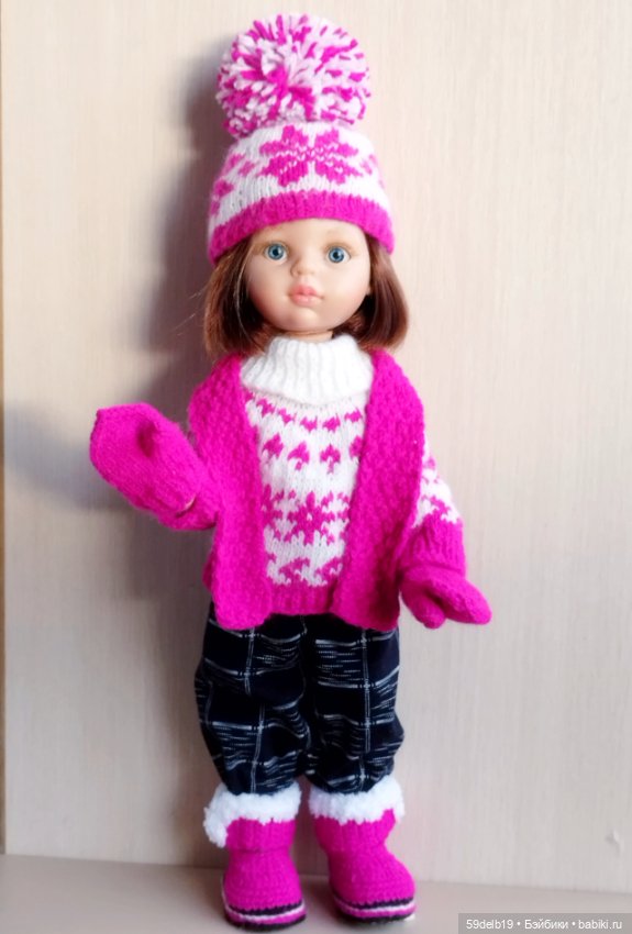 Комплект вязаной одежды с норвежским жаккардом "ПОЛЯРНАЯ ЗВЕЗДА"