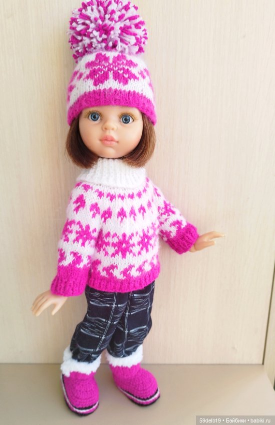 Комплект вязаной одежды с норвежским жаккардом "ПОЛЯРНАЯ ЗВЕЗДА" (фото 4)