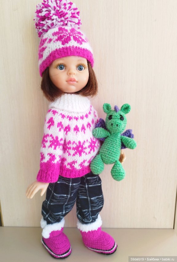 Комплект вязаной одежды с норвежским жаккардом "ПОЛЯРНАЯ ЗВЕЗДА" (фото 8)