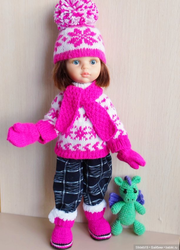 Комплект вязаной одежды с норвежским жаккардом "ПОЛЯРНАЯ ЗВЕЗДА" (фото 9)