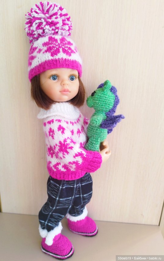 Комплект вязаной одежды с норвежским жаккардом "ПОЛЯРНАЯ ЗВЕЗДА" (фото 6)