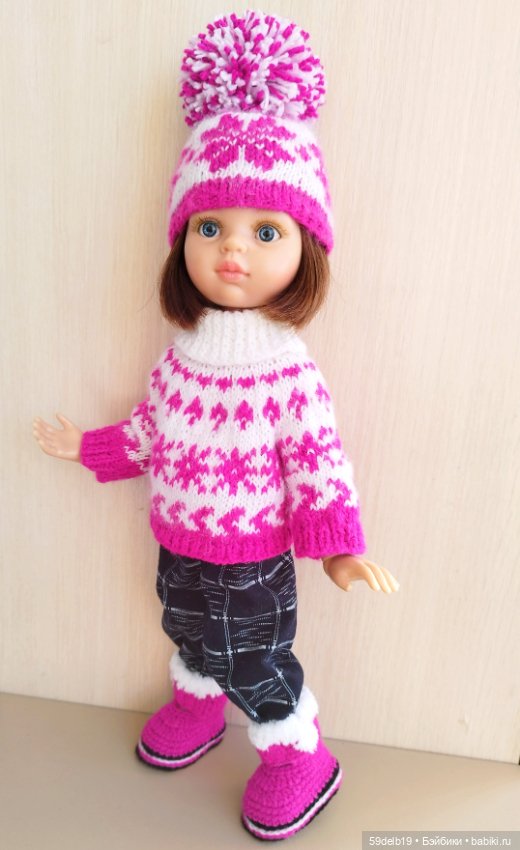 Комплект вязаной одежды с норвежским жаккардом "ПОЛЯРНАЯ ЗВЕЗДА" (фото 2)