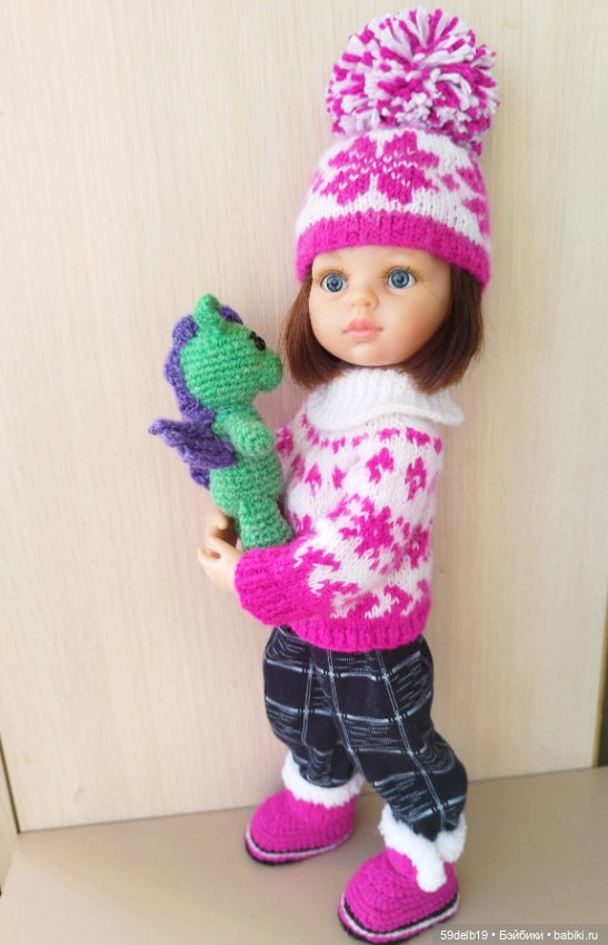 Комплект вязаной одежды с норвежским жаккардом "ПОЛЯРНАЯ ЗВЕЗДА" (фото 5)