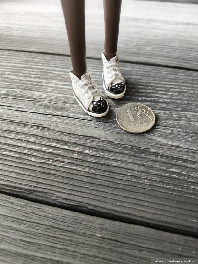 Микро обувь для Поппи Паркер и Барби с плоской стопой