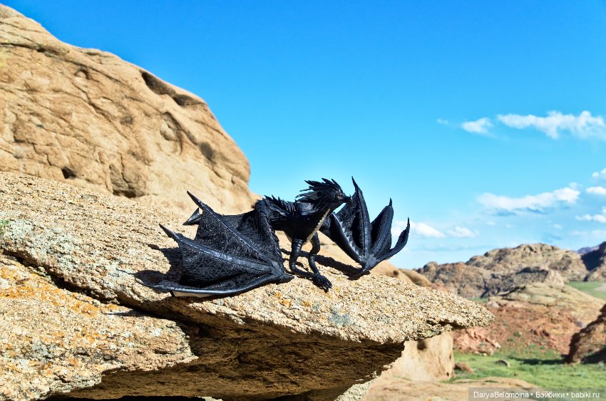 Черный дракон — Игрушки в смешанной технике (мех и глина): Арт (фото 10)