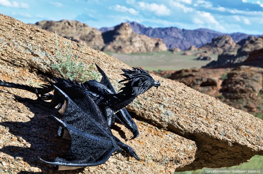 Черный дракон — Игрушки в смешанной технике (мех и глина): Арт (фото 9)