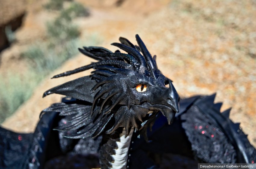 Черный дракон — Игрушки в смешанной технике (мех и глина): Арт (фото 7)