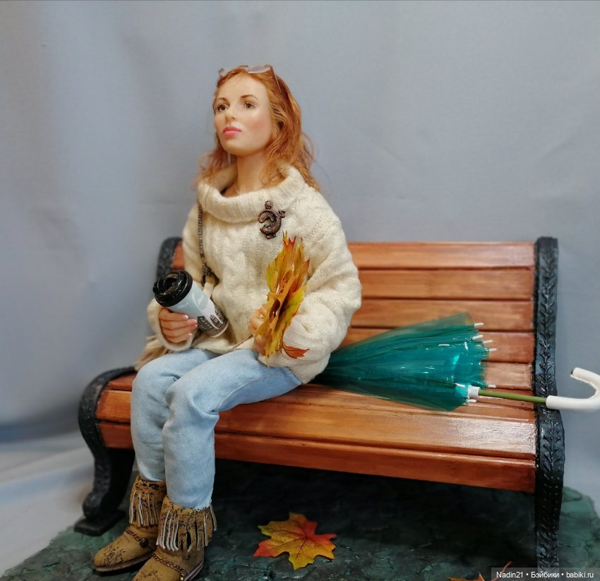 Авторская кукла "Осенний джаз" (фото 2)