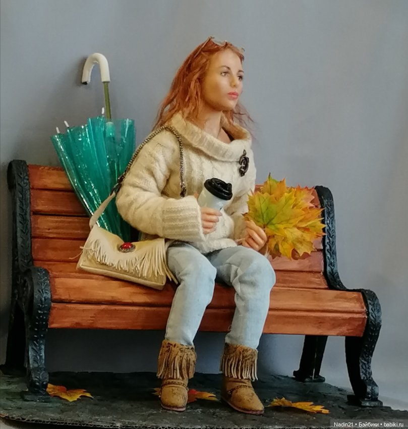 Авторская кукла "Осенний джаз" (фото 3)