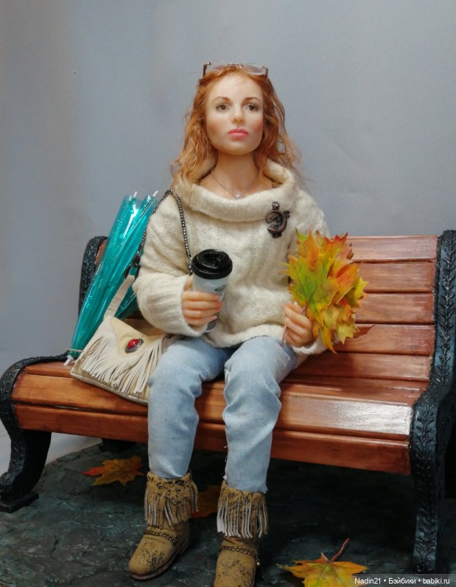 Авторская кукла "Осенний джаз" (фото 4)