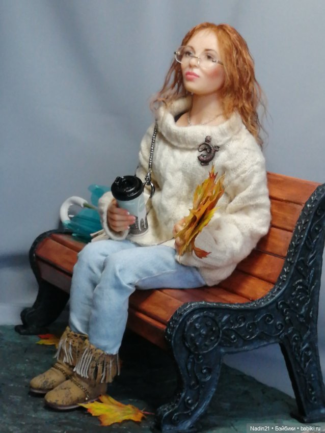 Авторская кукла "Осенний джаз" (фото 5)