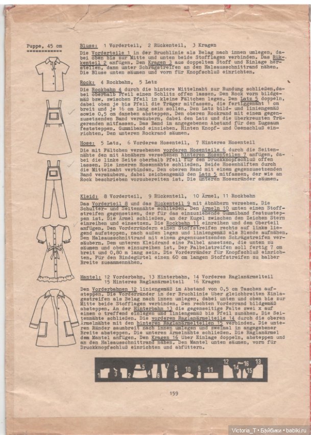 Старые выкройки для кукол ГДР (фото 2)