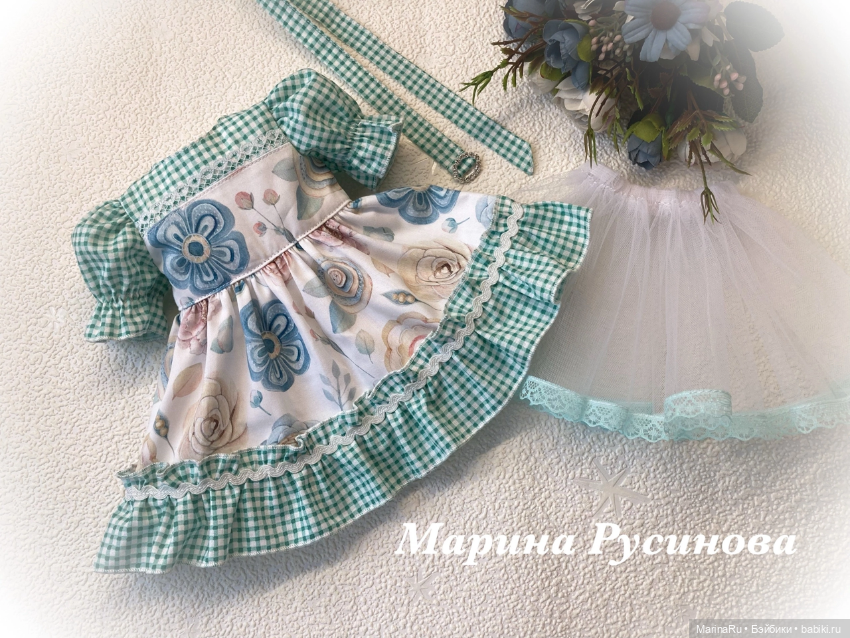 Платья с рюшами — Одежда и обувь для кукол своими руками: фото (фото 6)