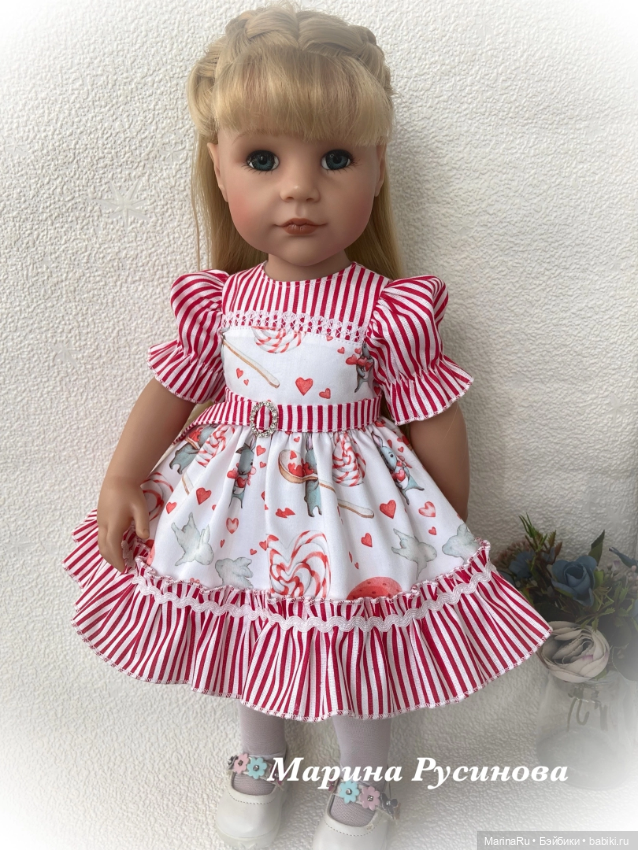 Платья с рюшами — Одежда и обувь для кукол своими руками: фото (фото 7)