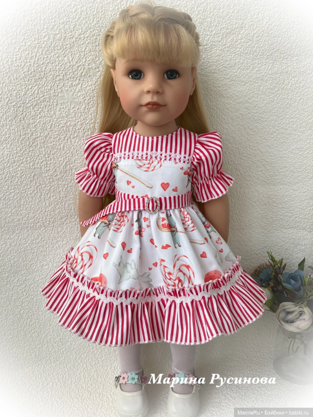 Платья с рюшами — Одежда и обувь для кукол своими руками: фото (фото 8)