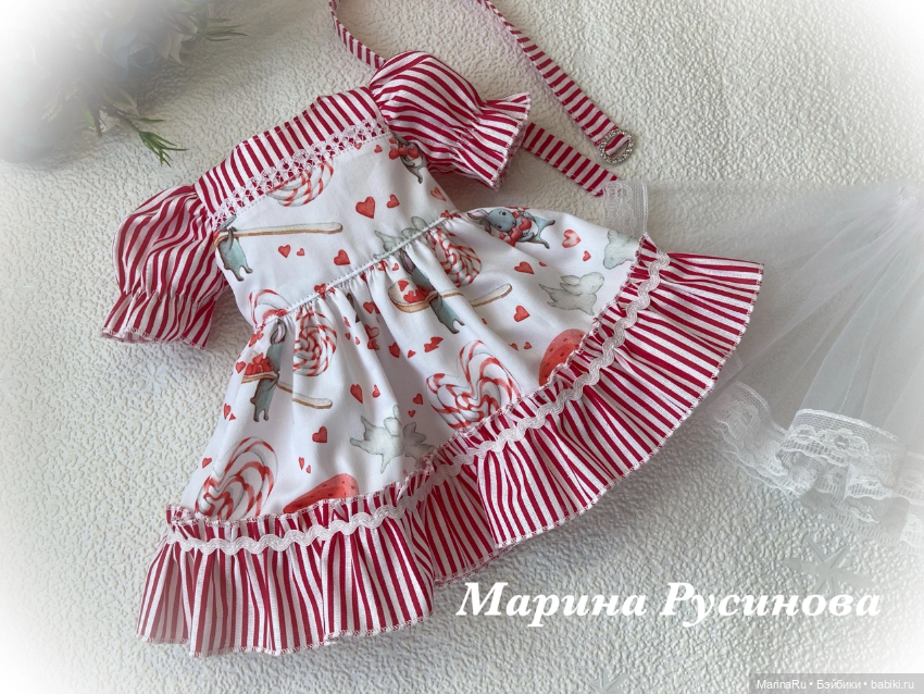 Платья с рюшами — Одежда и обувь для кукол своими руками: фото