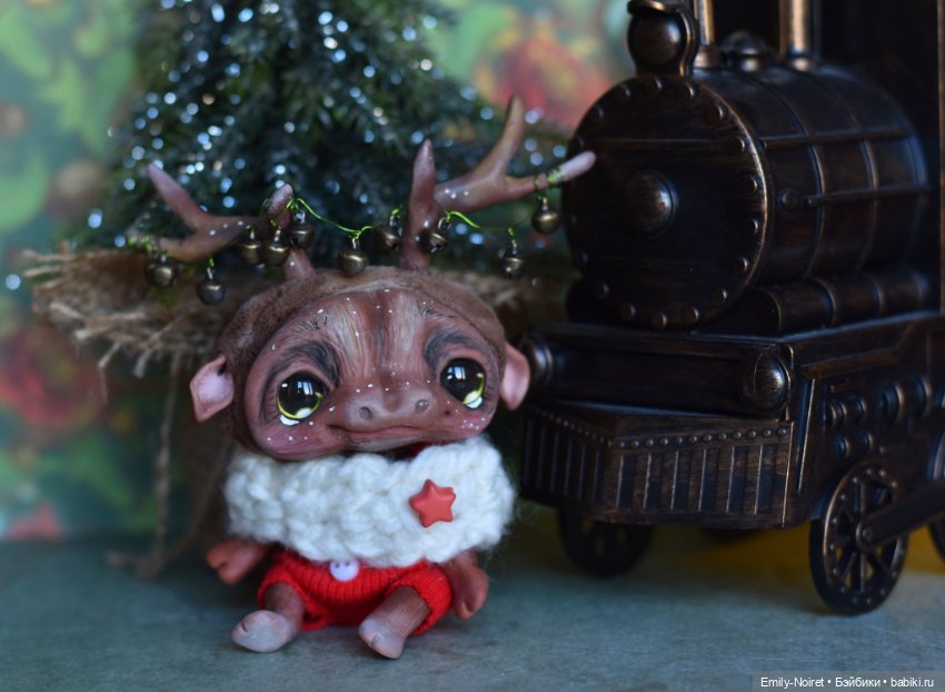 Новогодний оленяшка — Домашние фото авторских игрушек: Тедди (фото 8)