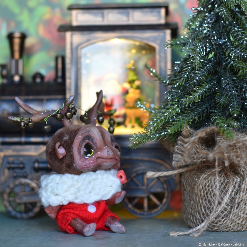 Новогодний оленяшка — Домашние фото авторских игрушек: Тедди (фото 3)