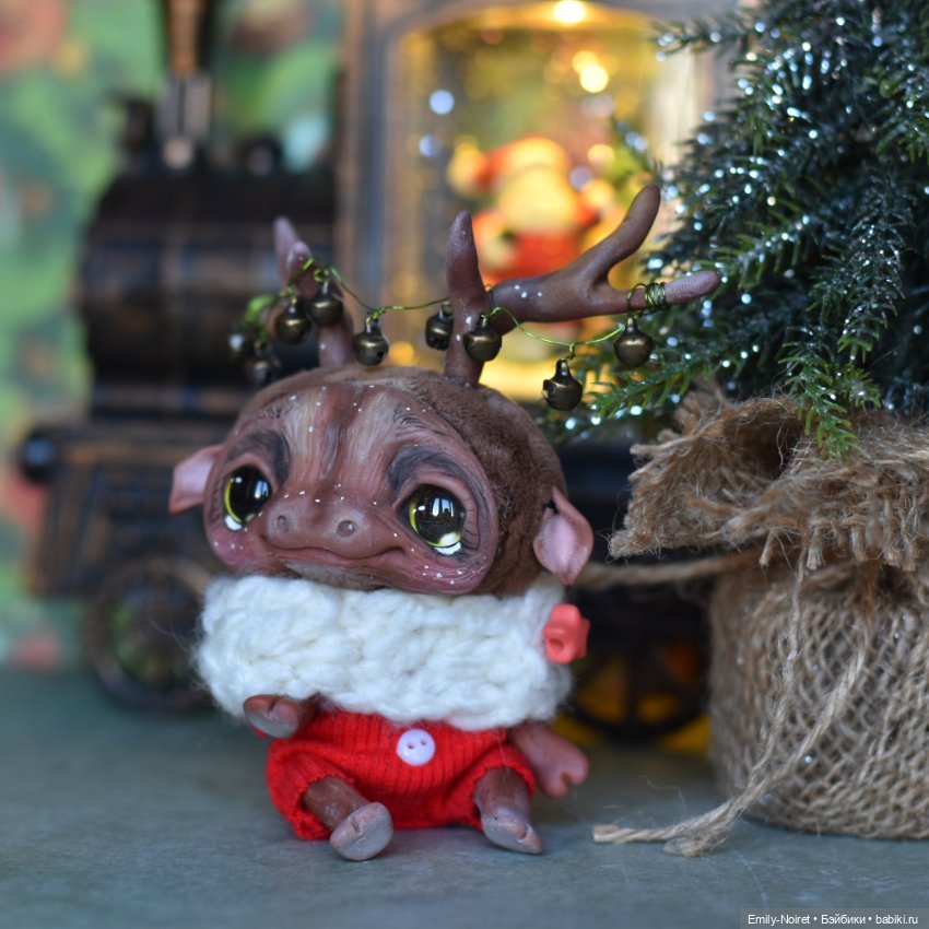 Новогодний оленяшка — Домашние фото авторских игрушек: Тедди (фото 4)