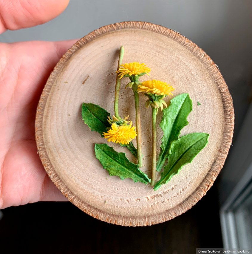 Мини одуванчики в горшочке