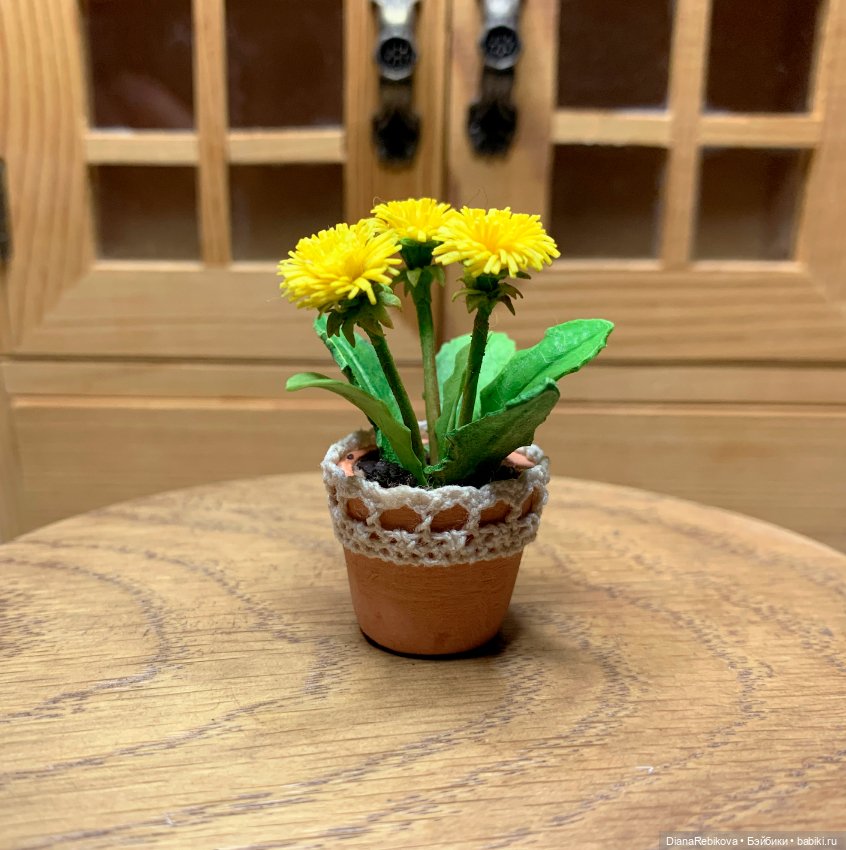 Мини одуванчики в горшочке (фото 4)
