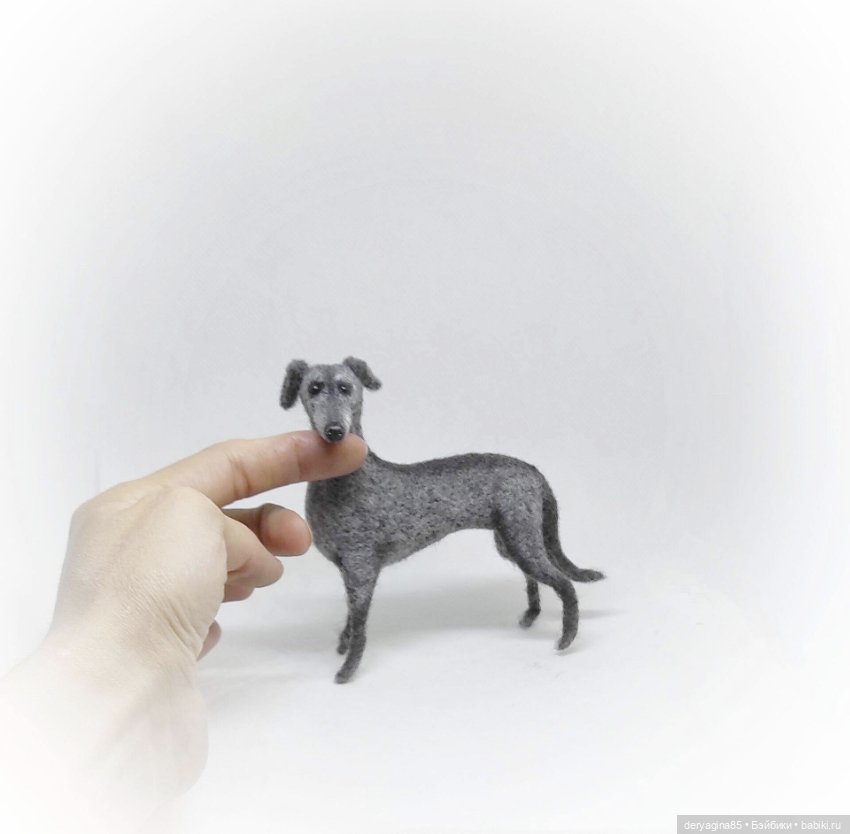 Уиппет — Валяные игрушки из шерсти: сухое валяние (фото 7)