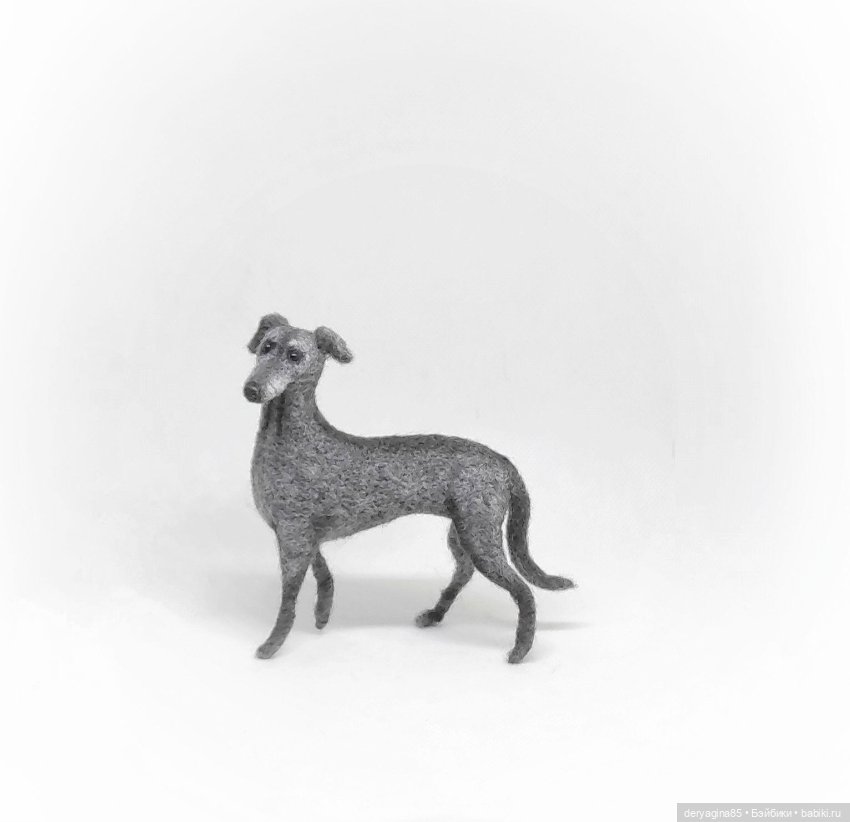 Уиппет — Валяные игрушки из шерсти: сухое валяние (фото 8)