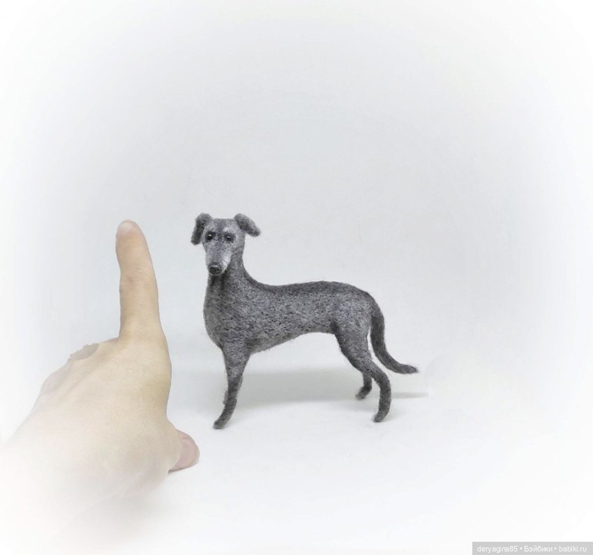 Уиппет — Валяные игрушки из шерсти: сухое валяние (фото 6)