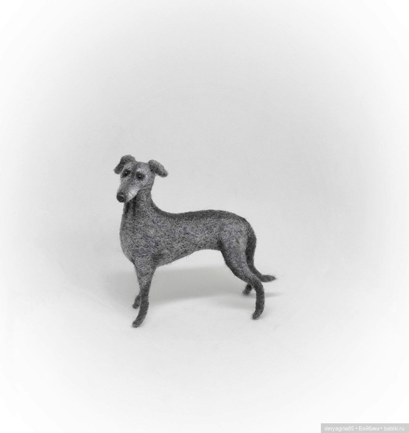 Уиппет — Валяные игрушки из шерсти: сухое валяние (фото 9)