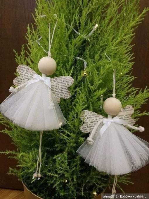 Ангелы на ёлочку — Лепка авторских игрушек и папье