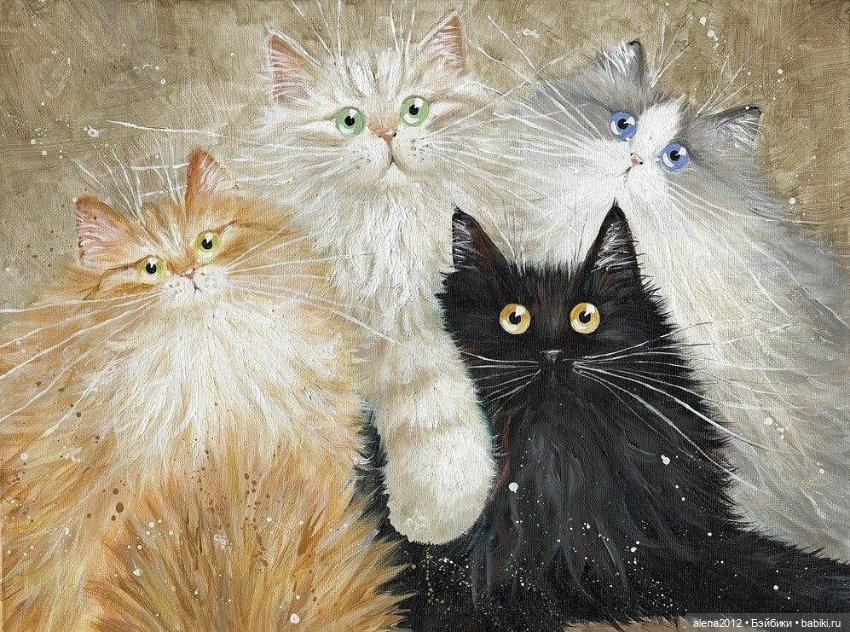 Радужные коты - радостные коты. Kim Haskins