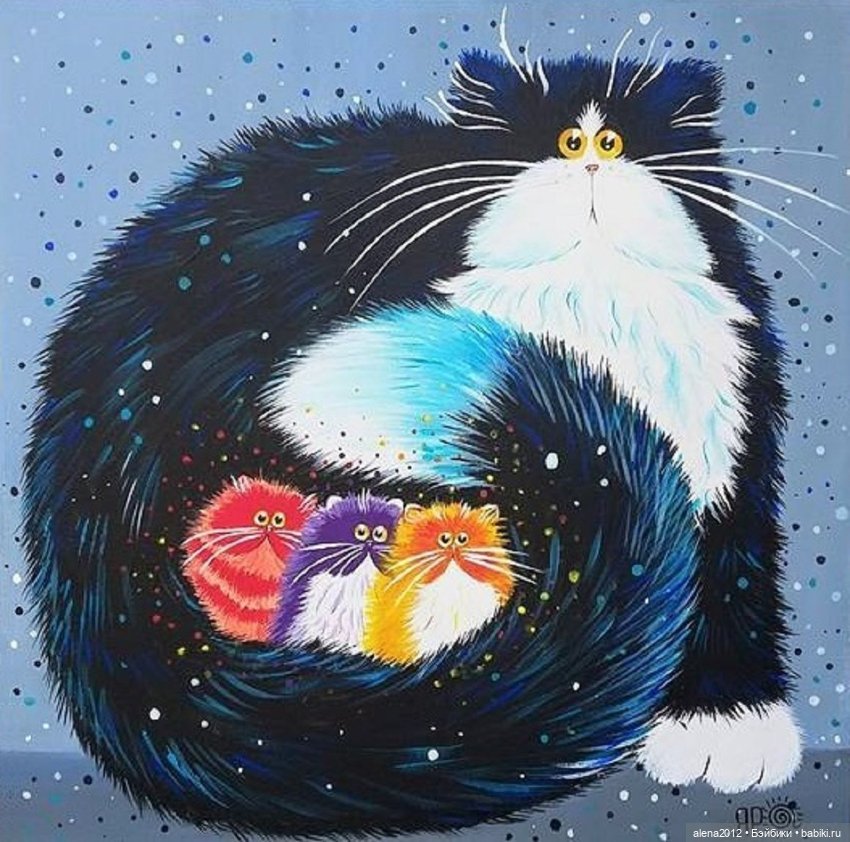 Радужные коты - радостные коты. Kim Haskins