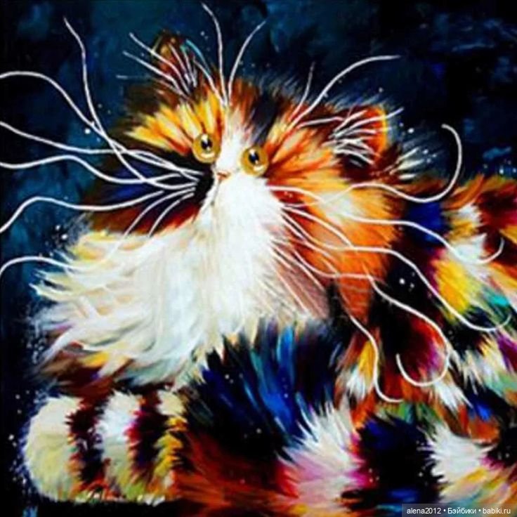 Радужные коты - радостные коты. Kim Haskins