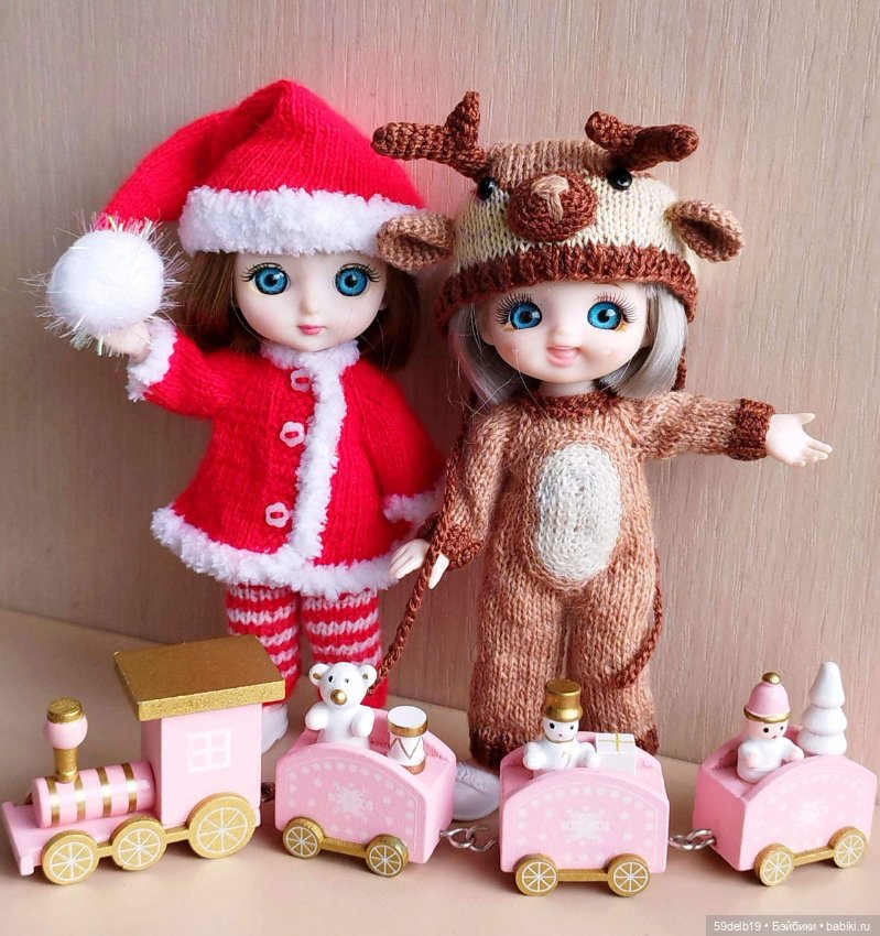 Новогодний костюм "Оленёнок" для баболей,Pukifee,Lati Yellow,Mead/Late,irreal doll ростом 15-16 см (фото 10)